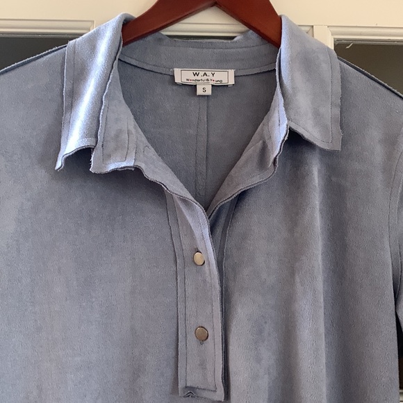 Faux suede tunic (32 inches length) Super soft! - Picture 4 of 4